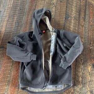 Patagonia Men’s Hooded Burly Man  Jacket in Brown with Tan Lining